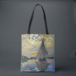 Claude Monet - Sailboat at Le Petit-Gennevilliers Tote Bag<br><div class="desc">Sailboat at Le Petit-Gennevilliers / Voilier au Petit-Gennevilliers - Claude Monet,  1874</div>