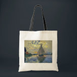 Claude Monet - Sailboat at Le Petit-Gennevilliers Tote Bag<br><div class="desc">Sailboat at Le Petit-Gennevilliers / Sailing boat at Petit-Gennevilliers - Claude Monet,  1874</div>