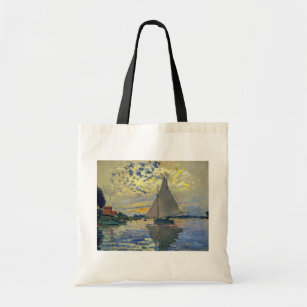 Claude Monet - Sailboat at Le Petit-Gennevilliers Tote Bag