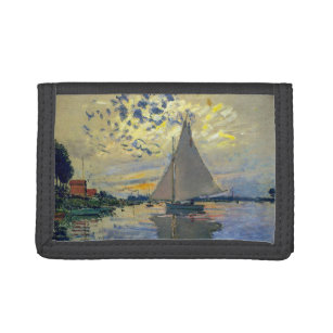 Claude Monet - Sailboat at Le Petit-Gennevilliers Trifold Wallet