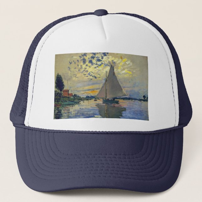 Claude Monet - Sailboat at Le Petit-Gennevilliers Trucker Hat (Front)