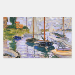 Claude Monet - Sailboats on the Seine Sticker