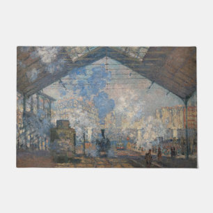 Claude Monet - Saint-Lazare Station exterior view Doormat