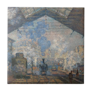 Claude Monet - Saint-Lazare Station exterior view Tile