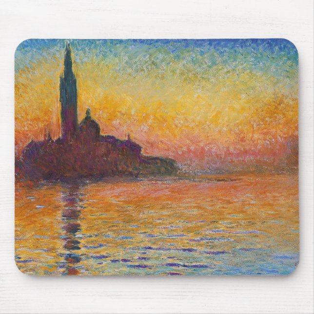 Claude Monet - San Giorgio Maggiore at Dusk Mouse Pad (Front)