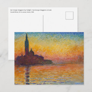 Claude Monet - San Giorgio Maggiore at Dusk Postcard