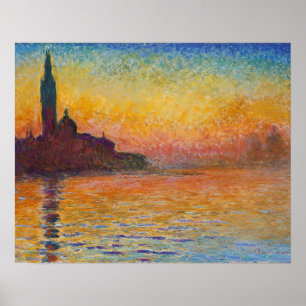 Claude Monet - San Giorgio Maggiore at Dusk Poster