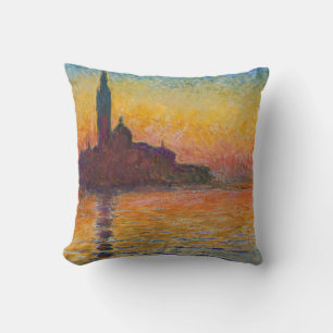 Claude Monet - San Giorgio Maggiore at Dusk Throw Pillow