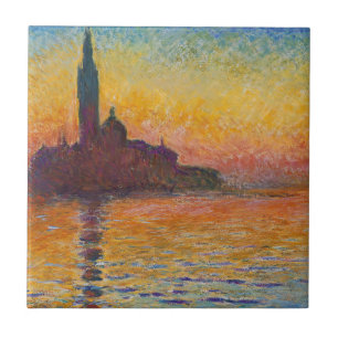 Claude Monet - San Giorgio Maggiore at Dusk Tile
