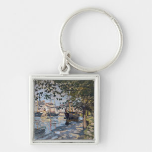Claude Monet Seine at Rouen, 1872 Keychain