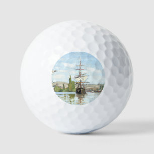 Claude Monet. Ships Riding on the Seine at Rouen Golf Balls