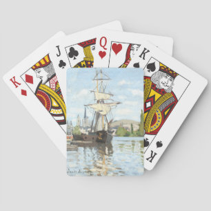 Claude Monet. Ships Riding on the Seine at Rouen Playing Cards
