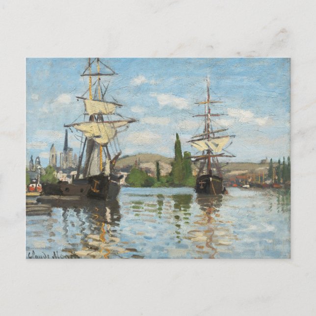 Claude Monet | Ships Riding on the Seine at Rouen Postcard (Front)