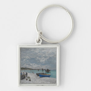 Claude Monet Sky Clouds Boats Ships Sea Ocean Keychain