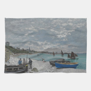 Claude Monet Sky Clouds Boats Ships Sea Ocean Kitchen Towel