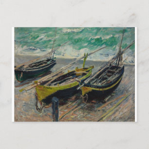 Claude Monet Sky Clouds Boats Ships Sea Ocean Postcard