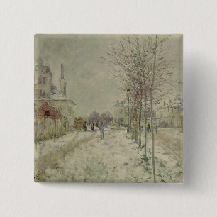 Claude Monet Snow Effect 2 Inch Square Button