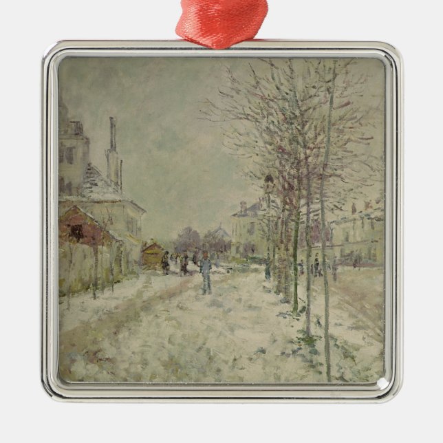 Claude Monet | Snow Effect Metal Ornament (Front)