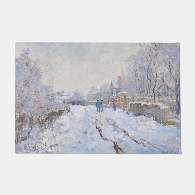 Claude Monet - Snow Scene at Argenteuil Doormat (Front)