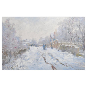 Claude Monet - Snow Scene at Argenteuil Fabric