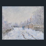 Claude Monet - Snow Scene at Argenteuil Faux Canvas Print<br><div class="desc">Snow Scene at Argenteuil / Rue sous la neige,  Argenteuil - Claude Monet,  1875</div>