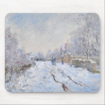 Claude Monet - Snow Scene at Argenteuil Mouse Pad<br><div class="desc">Snow Scene at Argenteuil / Rue sous la neige,  Argenteuil - Claude Monet,  1875</div>