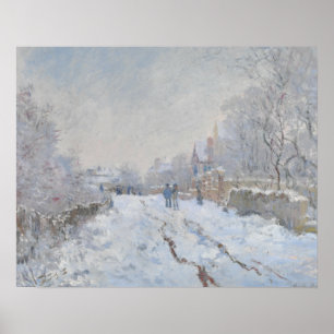 Claude Monet - Snow Scene at Argenteuil Poster