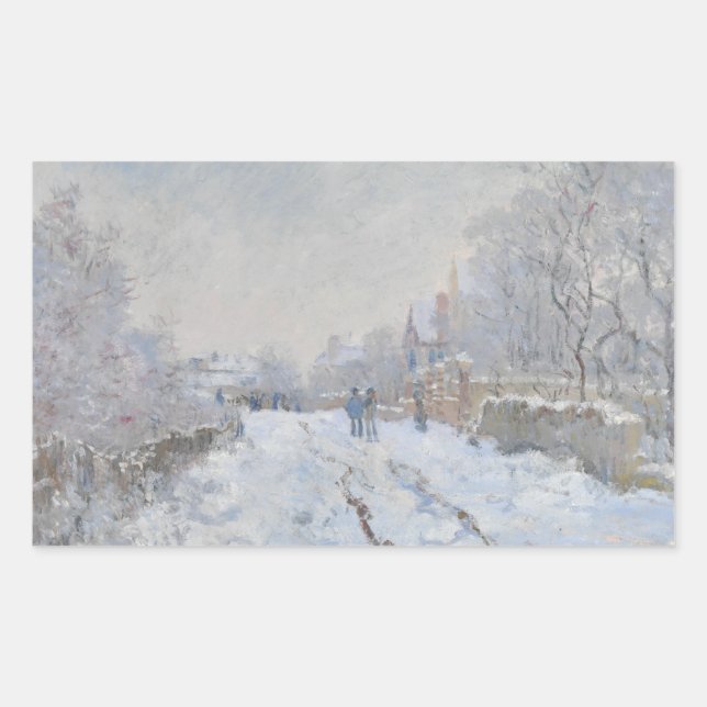 Claude Monet - Snow Scene at Argenteuil Sticker (Front)