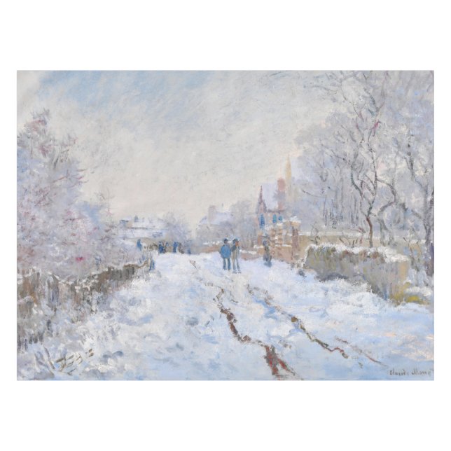 Claude Monet - Snow Scene at Argenteuil Tablecloth (Front (Horizontal))