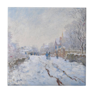 Claude Monet - Snow Scene at Argenteuil Tile