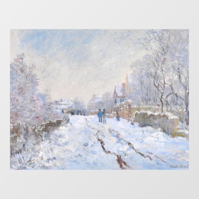 Claude Monet - Snow Scene at Argenteuil Window Cling (Sheet)