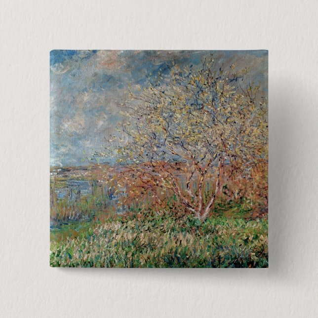 Claude Monet | Spring 2 Inch Square Button (Front)