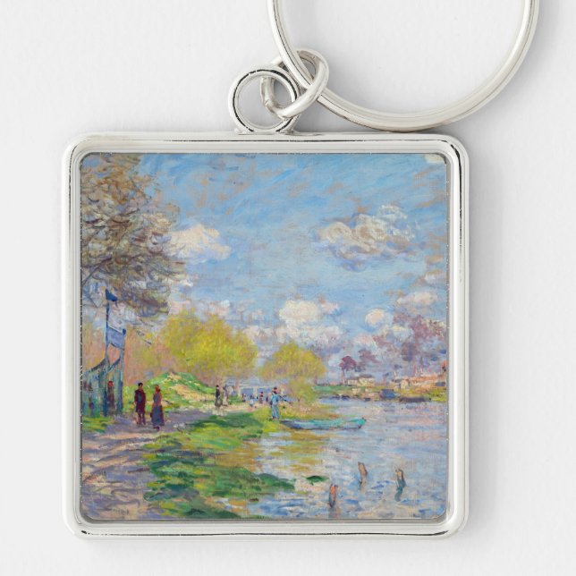 Claude Monet - Spring by the Seine Keychain (Front)