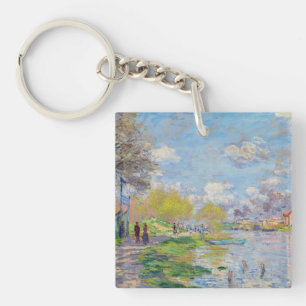 Claude Monet - Spring by the Seine Keychain
