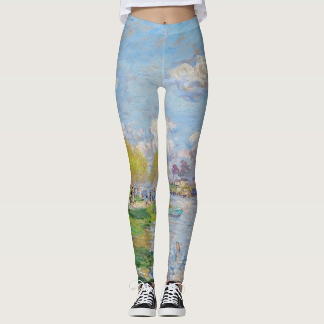 Claude Monet - Spring by the Seine Leggings (Front)