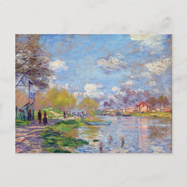 Claude Monet Spring by the Seine Postcard (Front)