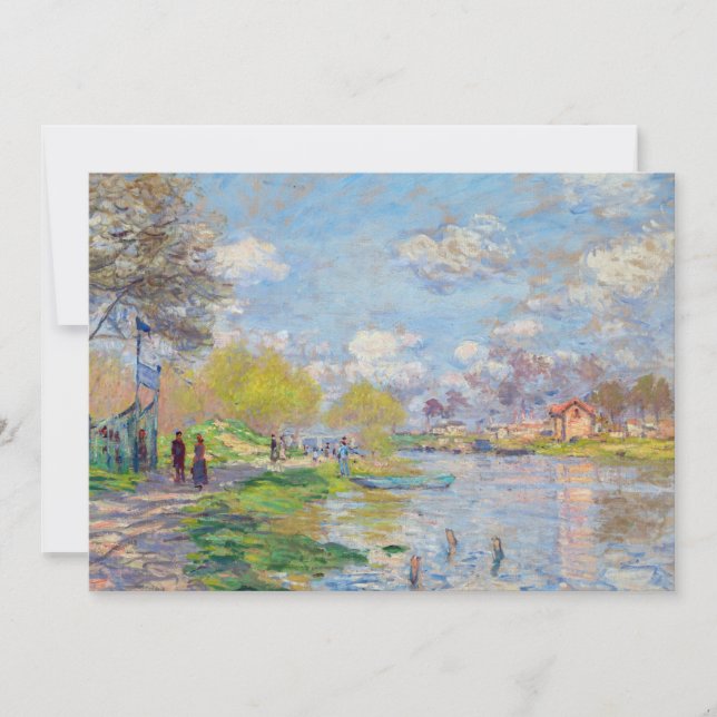 Claude Monet - Spring by the Seine Thank You Card (Front)