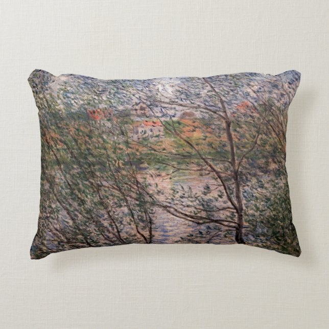 Claude Monet - Springtime through the branches Accent Pillow (Front)