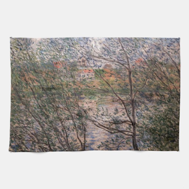 Claude Monet - Springtime through the branches Kitchen Towel (Horizontal)