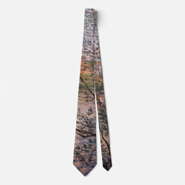 Claude Monet - Springtime through the branches Tie (Front)