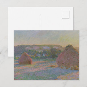 Claude Monet Stacks of Wheat (End of Summer) 1890 Postcard