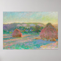 Claude Monet Stacks of Wheat End of Summer Artwork