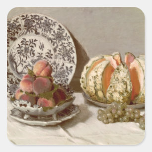 Claude Monet   Still Life, 1872 Square Sticker