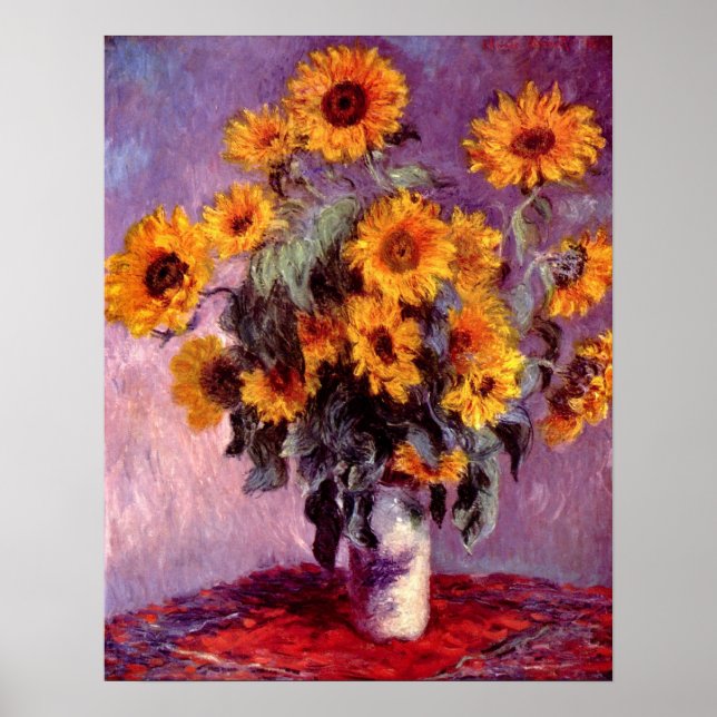 Claude Monet - Still life: Sunflowers Poster (Front)
