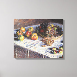 Claude Monet Still Life with Apples and Grapes Canvas Print