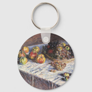 Claude Monet Still Life with Apples and Grapes Keychain