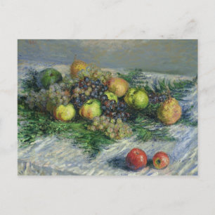 Claude Monet   Still Life with Pears and Grapes Postcard