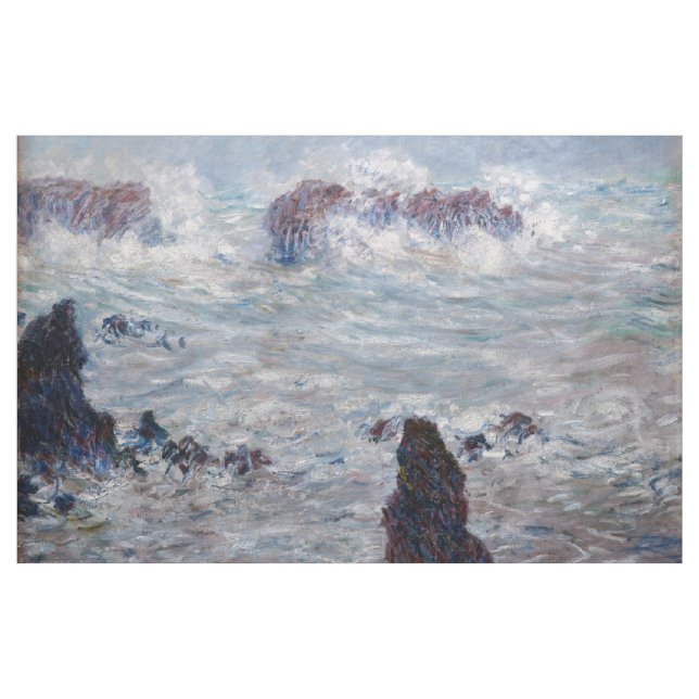 Claude Monet - Storm off the Belle-Ile Coast Fabric (Yard)
