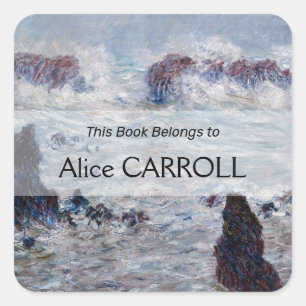 Claude Monet - Storm off the Belle-Ile Coast Square Sticker