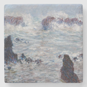 Claude Monet - Storm off the Belle-Ile Coast Stone Coaster